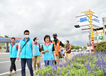 吉安鄉進行電桿共構及美化工程 游淑貞創意鋪陳交通安全生活網