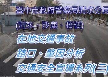 清水警以真實案例製作「在地交通事故宣導—行人篇」 強調建立行人優先交通觀 現已取締不禮讓行人共350件