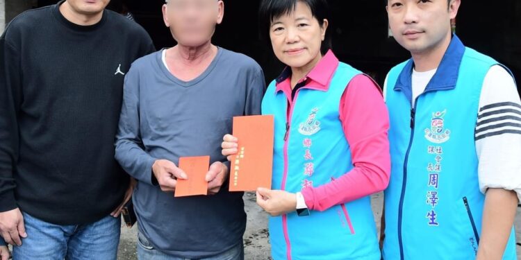 吉安鄉福興村初八上午驚傳火警 游淑貞與統冠超市迅速到場送關懷