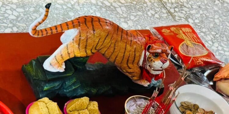 虎爺開光安座科儀 客家魁星范綱胤道長遠道而來親臨吉安五穀宮