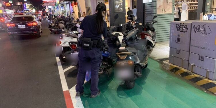 逢甲商圈新設標線型  人行道守護行人安全