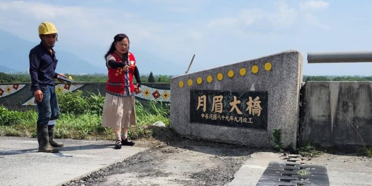 曾淑懿關心月眉大橋災修進度 維護用路人安全 曾淑懿關心月眉大橋災修進度 維護用路人安全