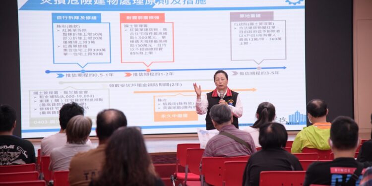 花蓮縣政府召開中繼屋受災戶之居住需求調查說明會 縣長徐榛蔚關心住戶們對於重建之路的需求 花蓮縣政府召開中繼屋受災戶之居住需求調查說明會 縣長徐榛蔚關心住戶們對於重建之路的需求