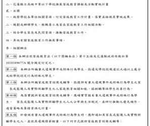 壽豐國中、萬榮國中、豐濱國中、明恥國小及宜昌國小等5所學校未研擬家庭教育諮商輔導計畫 經審計機關查核督促改善