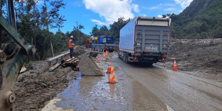 蘇花路廊和仁至崇德路段6處土石流災點今3日14時搶通