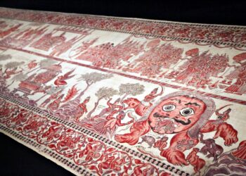 故宮南院亞織新展　 《羅摩衍那》繪染布首度全幅展出