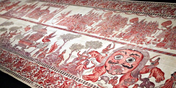 故宮南院亞織新展 《羅摩衍那》繪染布首度全幅展出 故宮南院亞織新展 《羅摩衍那》繪染布首度全幅展出