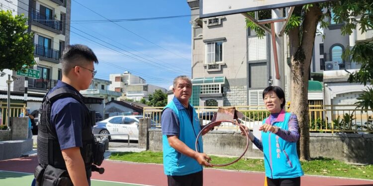 東昌社區籃球場連遭破壞 游淑貞籲發揮公德心愛護 東昌社區籃球場連遭破壞 游淑貞籲發揮公德心愛護
