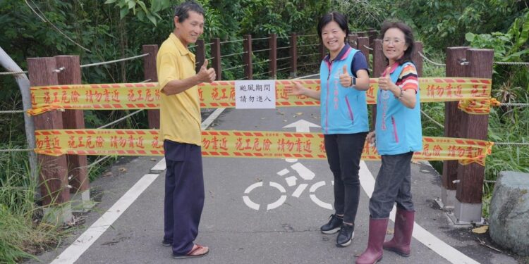 吉安鄉因應颱風來襲預防性封路 游淑貞親巡視確保鄉親安全無虞 吉安鄉因應颱風來襲預防性封路 游淑貞親巡視確保鄉親安全無虞