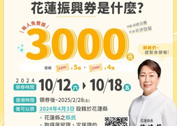 花蓮振興券開跑倒數 邀請花蓮縣店家攜手拚經濟