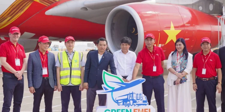 越捷航空成功首度使用 永續航空燃料SAF執飛的航班 推動全球綠色航空發展