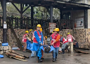 台灣又發生大地震 六福村模擬災害、動物逃脫演練逼真 觀光署、新竹縣政府聯手首推旅遊安全