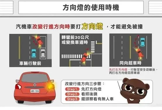 布袋警提醒依規定打方向燈 省荷包又安全 布袋警提醒依規定打方向燈 省荷包又安全