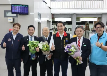暌違五年！花蓮縣政府團隊熱烈迎接盛岡山車團隊 攜手「2024為花蓮加油