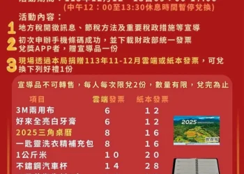 花蓮縣地方稅務局舉辦「捐發票換新曆活動」 鼓勵民眾參與公益